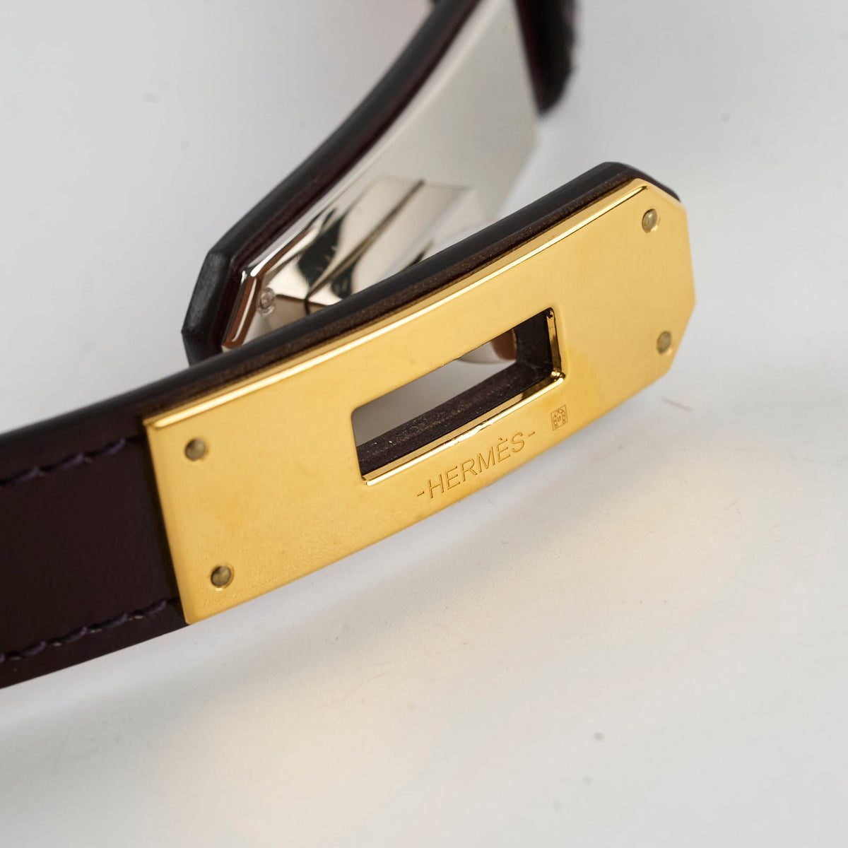 Hermes Kelly Belt Dark Brown Two Tone Hardware - photo 8