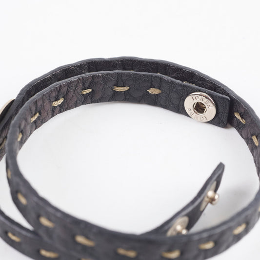 Fendi Leather Selleria Bracelet Black - photo 2