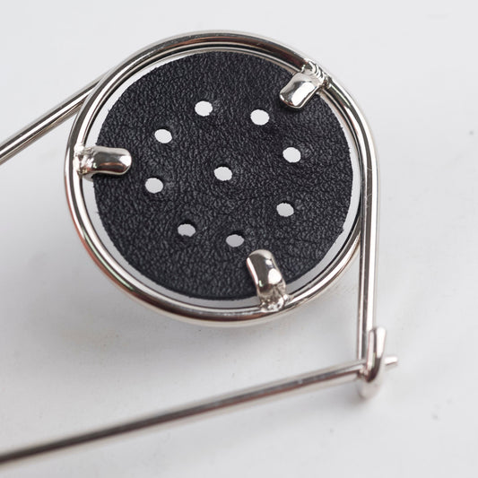 Loewe Button Brooch Silver/Black - photo 2