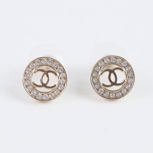 Chanel Round CC Crystal Earrings Costume Jewellery - photo 2