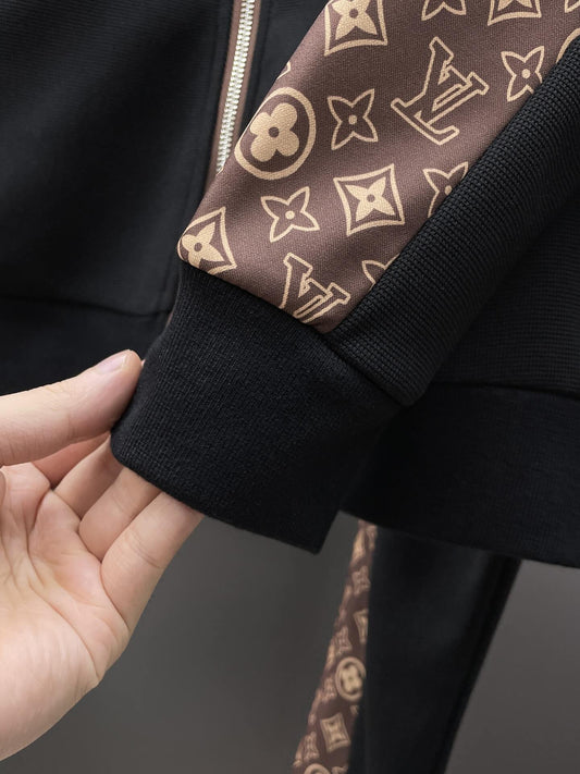 Louis Vuitton Monogram Block Technical Jersey Tracksuit Black - photo 2