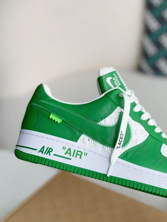 Louis Vuitton x Nike Air Force 1 Low Green White Monogram - image 2