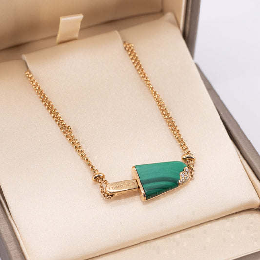 BVLGARI Gelati 18k Gold bracelet with malachite and pav?? diamonds - photo 2