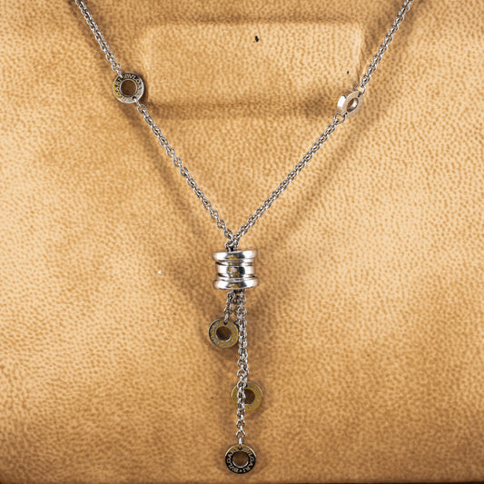 Bulgari 18k White Gold Bzero1 Charm Necklace - photo 2