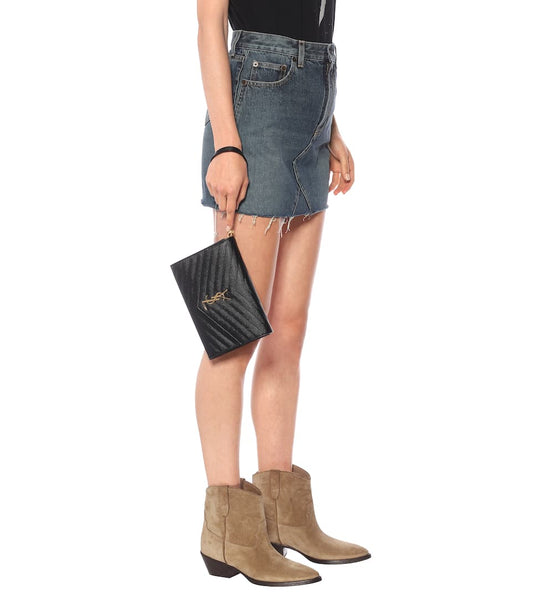 Monogram Leather Clutch - image 2