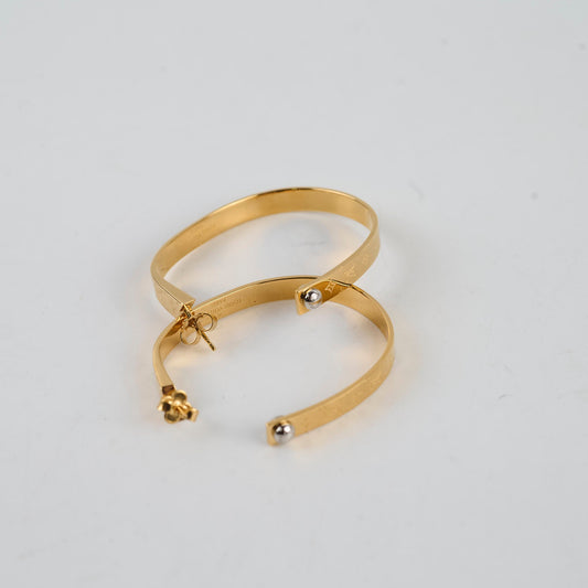 Louis Vuitton Nanogram Hoop Earrings Yellow Gold Plated Costume Jewellery - photo 2