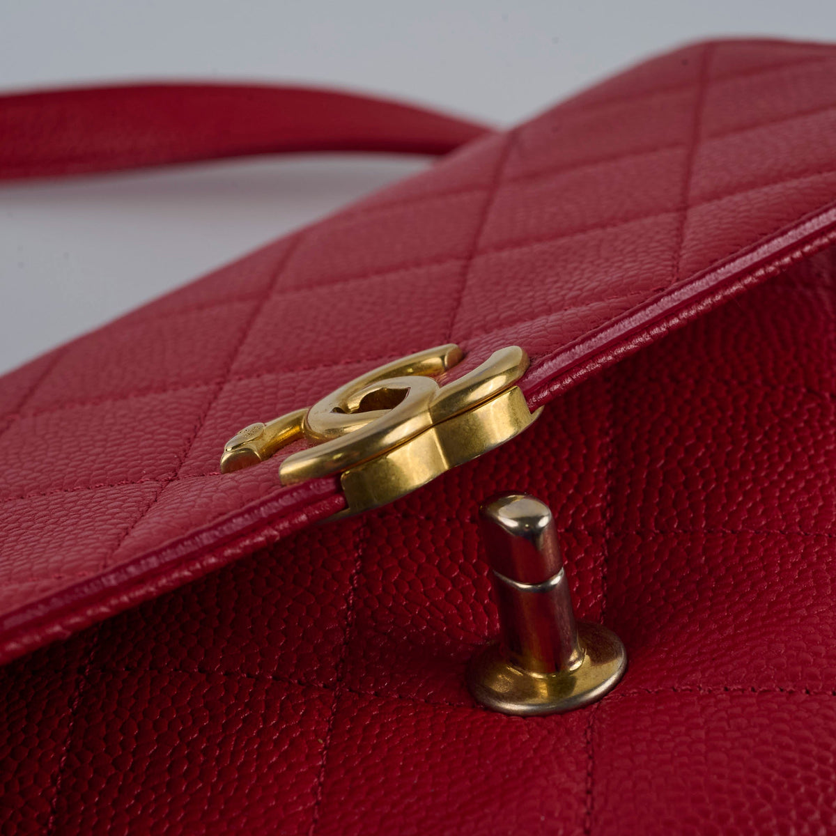Chanel Caviar Quilted Carry Me Top Handle Red - photo 18