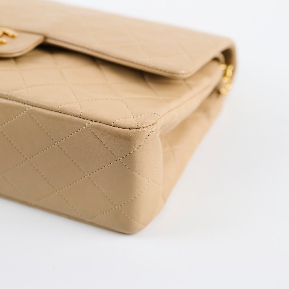 Chanel Medium/Large Double Classic Flap Beige - photo 17
