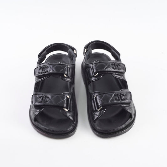 Chanel Dad Sandals Black Size 38 - photo 2