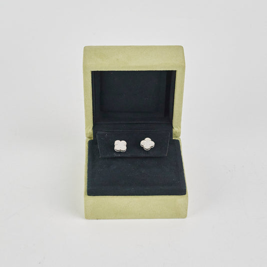 Van Cleef and Arpels Sweet White Gold Mother of Pearl MOP Earrings - photo 2
