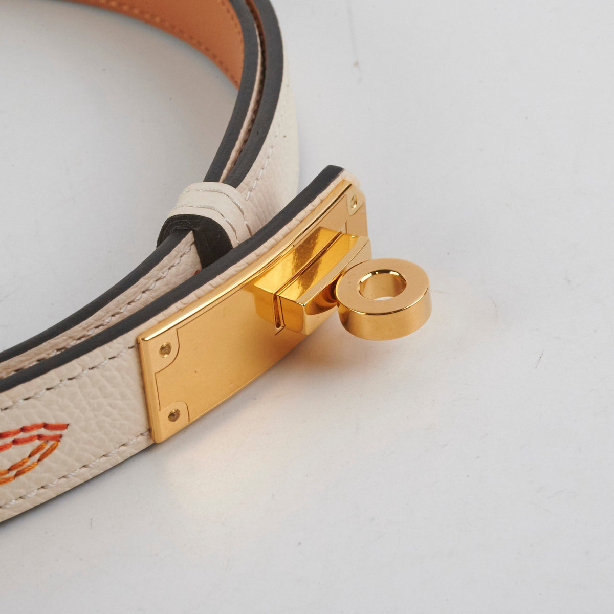 Hermes Kelly 18 Belt Nata/Orange - B Stamp - photo 7