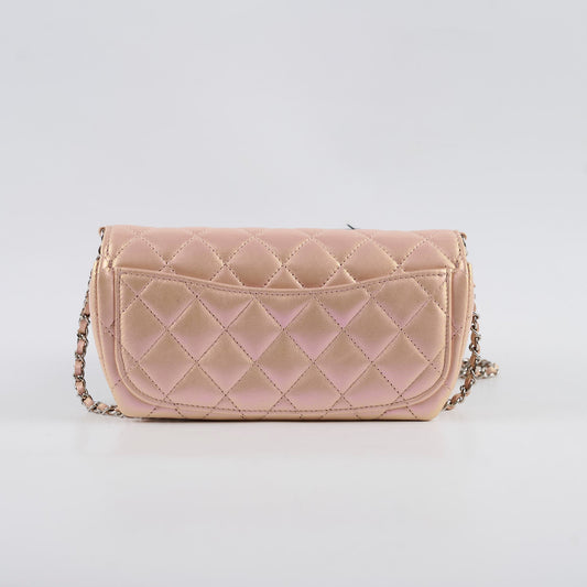 Chanel 21K Glasses Cases with Chain Lambskin Iridescent Pink - photo 2