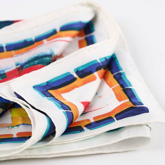 Chanel Aquarel Printed Multicolor Silk Scarf - photo 2
