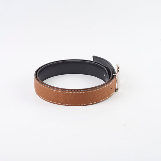 Hermes Constance Reversible Belt Size 95cm Gold/Black - photo 2