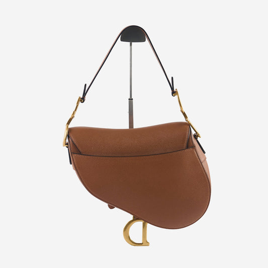Dior Saddle Medium Caramel Brown with Guitar Strap - photo 2