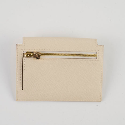 Hermes Kelly Pocket Wallet Craie D Stamp - photo 2