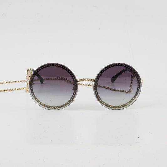 Chanel 4245 Round Gold Chain Sunglasses - photo 2