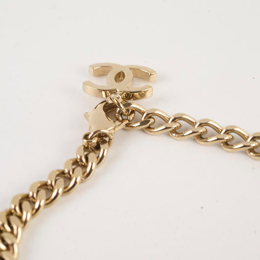 Chanel Choker CC Logo Light Gold Costume Jewellery - photo 2