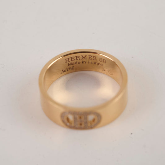 Hermes H D'Ancre Ring Rose Gold Size 50 - photo 2
