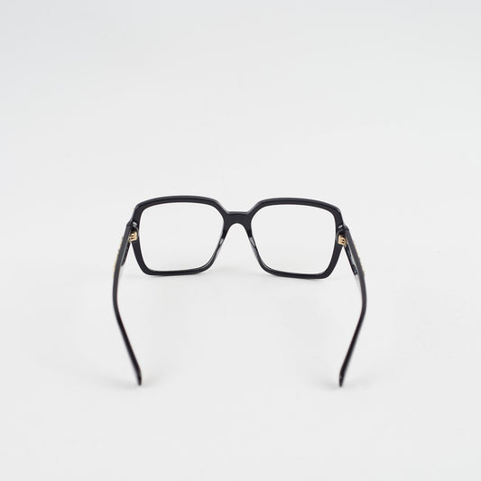 Chanel Square Acetate Black Glasses with Chanel Logo (non-prescription lenses) - photo 2