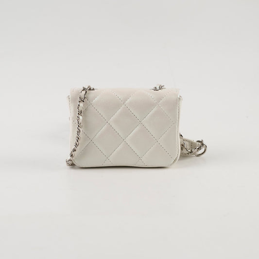 Chanel Bow Strap Micro Belt Bag on Chain Iridescent Pearl - photo 2