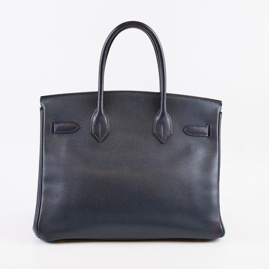 Hermes Birkin 30 Blue Indigo Cushbell - A Square Stamp - photo 2