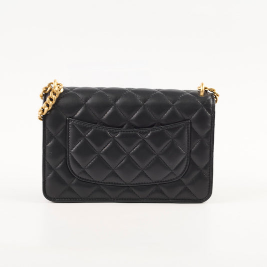 Chanel Camellia Adjusting Buckle with Gold CC Logo WOC - photo 2
