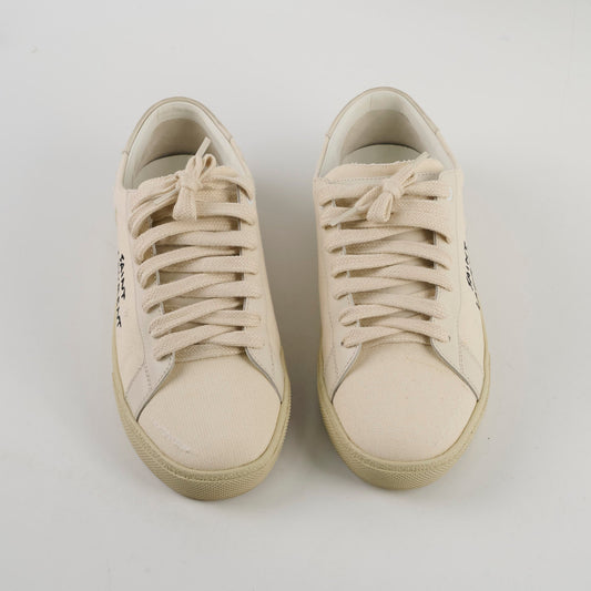Saint Laurent Women's Court Classic Sneakers Cream 36.5 - photo 2
