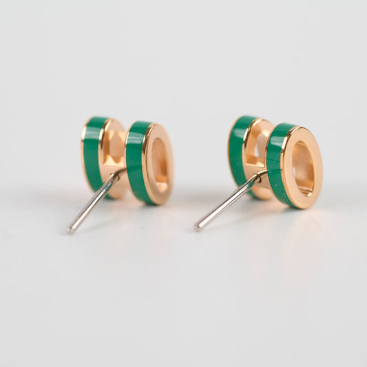 Hermes Mini Pop Earrings Malachite - photo 2