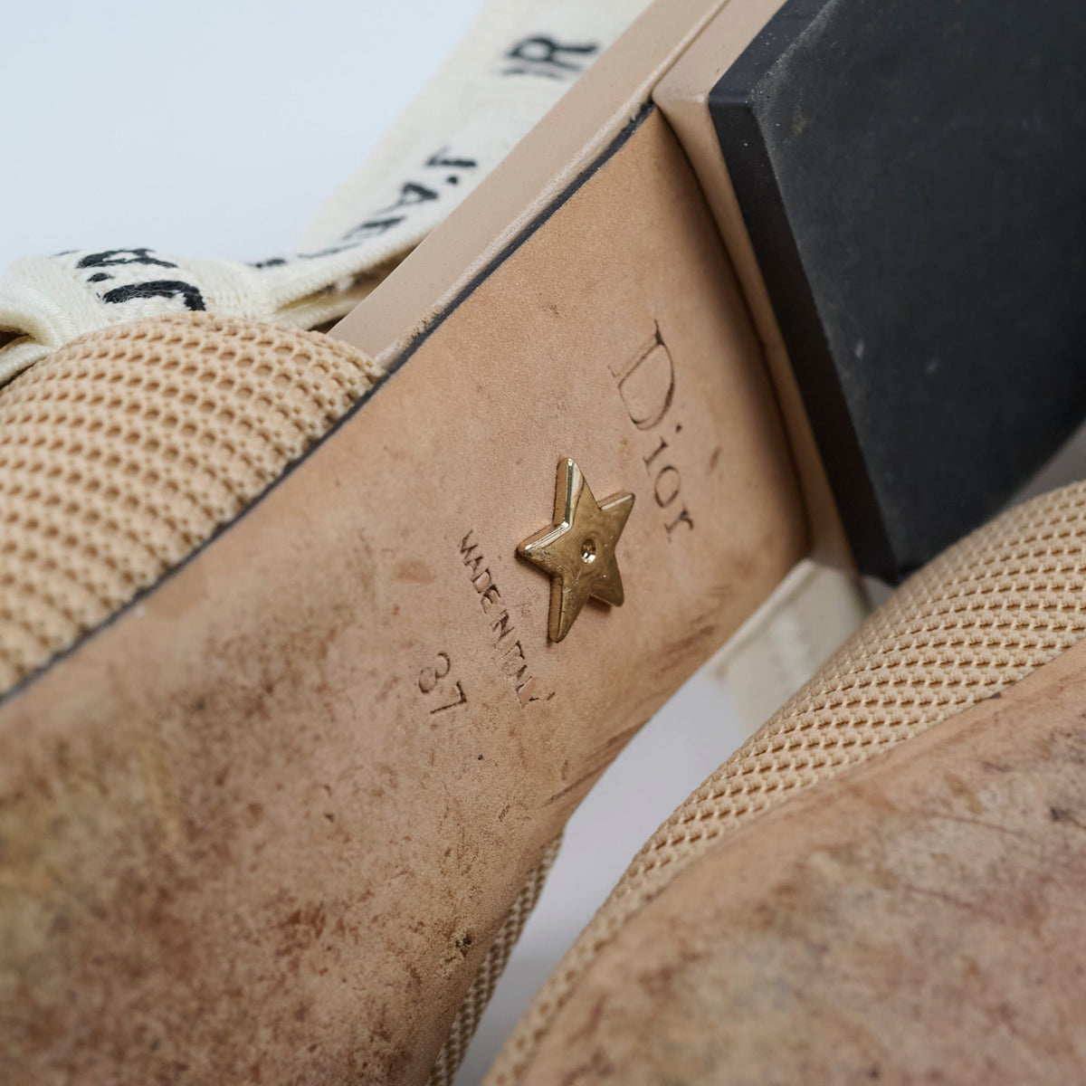 Dior J'Adior Beige Slingback Flats - Size 37 - photo 7