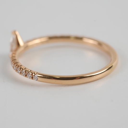 Cartier Teardrop Diamond Ring Pink Gold Size 52 - photo 2