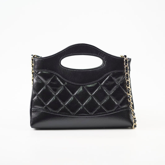 Chanel Nano 31 Shopping Tote Calfskin Black Microchip - photo 2