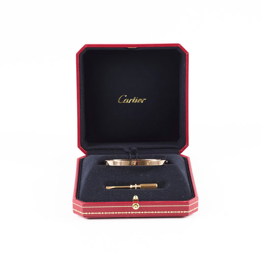 Cartier Love Medium Model Size 18 Pink Gold Bracelet - photo 2
