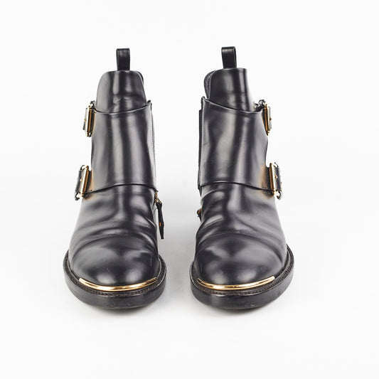 Louis Vuitton Black Leather Boots Size 39 - photo 2