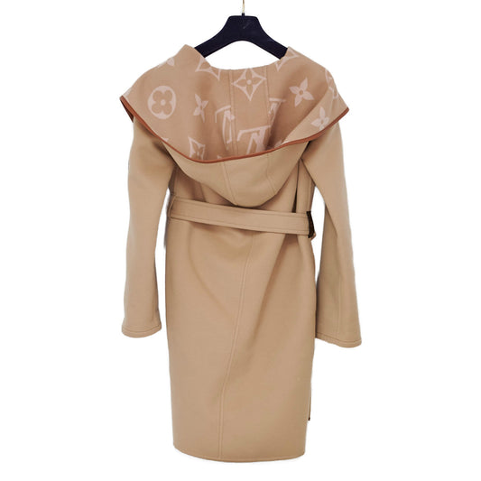 Louis Vuitton Belted Double Face Hooded Wrap Coat Size 36 - photo 2