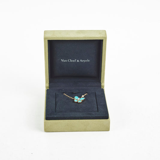 Van Cleef and Arpels Turqoise Two Butterfly Pendant - photo 2