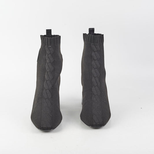 Hermes Black Knit Boots Size 37 - photo 2