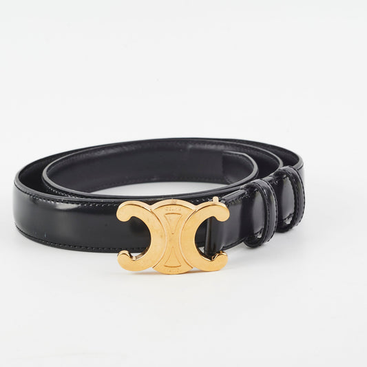 Celine Triomphe Medium Belt Black Size 85cm - photo 2