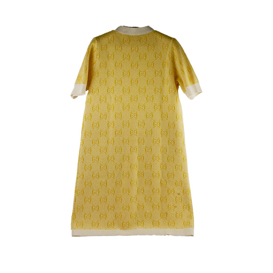 Gucci GG Wool Jacquard Dress Yellow Small - photo 2