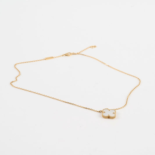 Van Cleef & Arpels Vintage Alhambra White Mother of Pearl MOP Necklace - photo 2