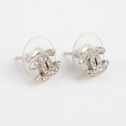 Chanel Crystal CC Earrings Costume Jewellery - photo 2