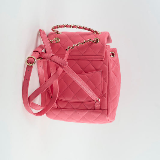 Chanel Caviar Small Urban Spirit Backpack Pink Microchipped 2024 - photo 2