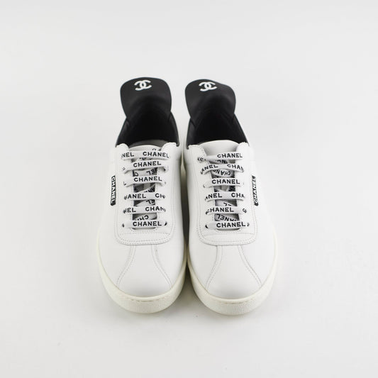 Chanel Laceup Sneakers White Size 40 - photo 2