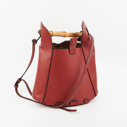 Loewe Bamboo Bucket Bag Dark Red - photo 2