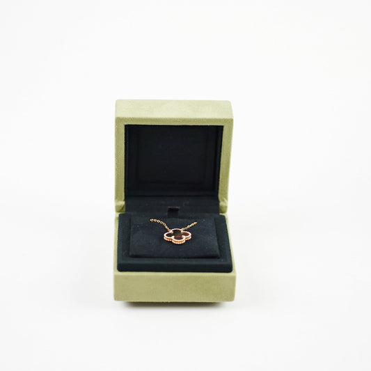 Van Cleef & Arpels Vintage Alhambra Grey Mother of Pearl Necklace Yellow Gold - photo 2