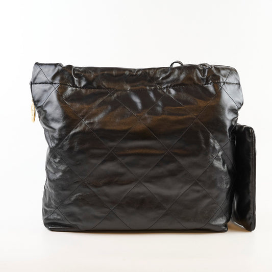 Chanel Medium 22 Black Goatskin - photo 2