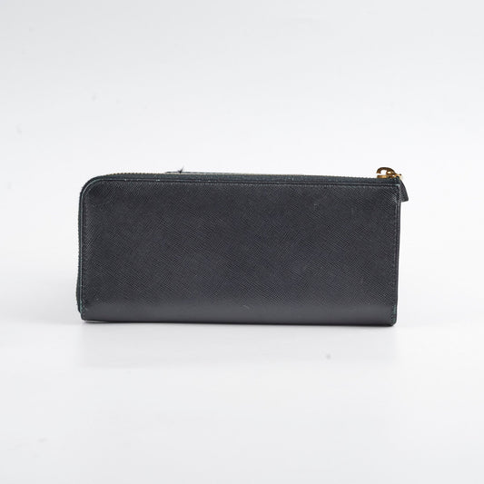Prada Saffiano Long Wallet Black - photo 2