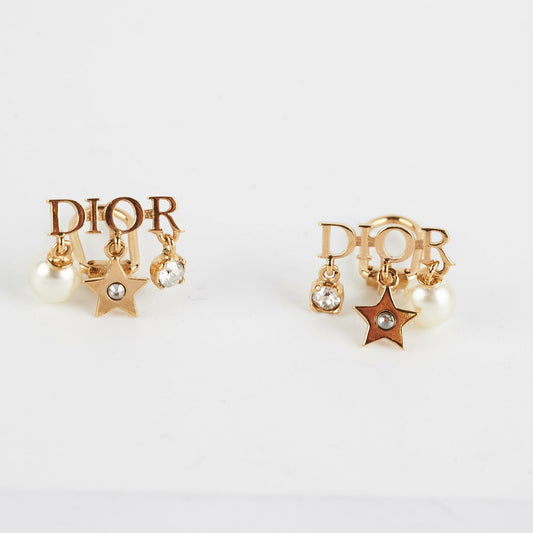 Dior Gold Logo Clip On Earrings Costume Jewellery - photo 2
