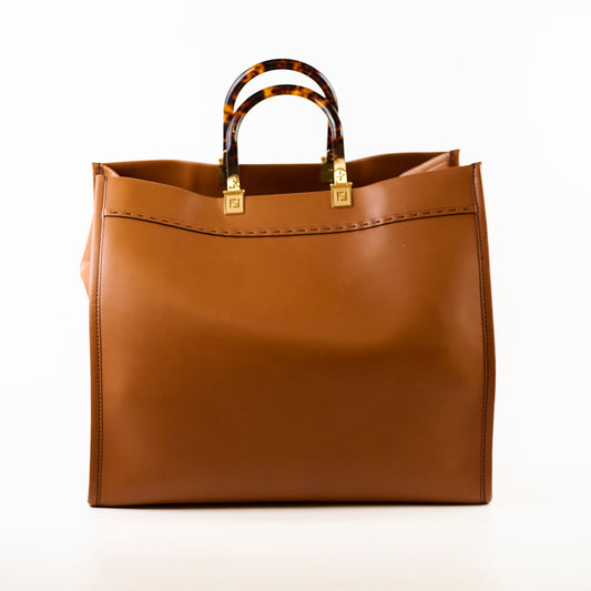 Fendi Sunshine Medium Shopping Tote Brown - photo 2