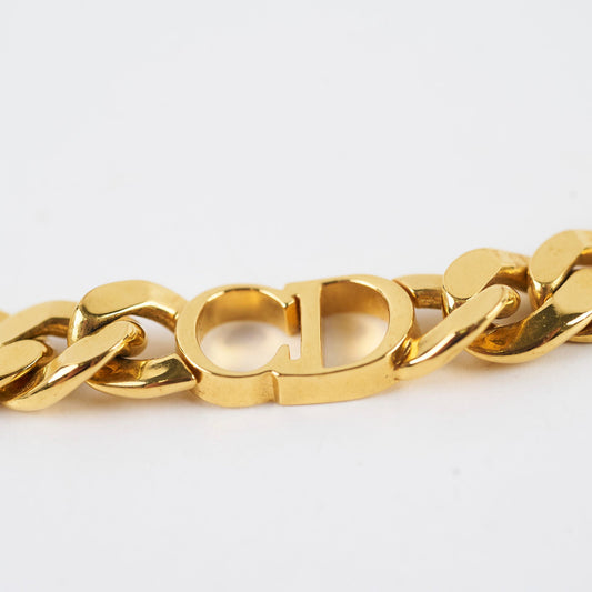 Christian Dior Yellow Gold CD Necklace Costume Jewellery - photo 2